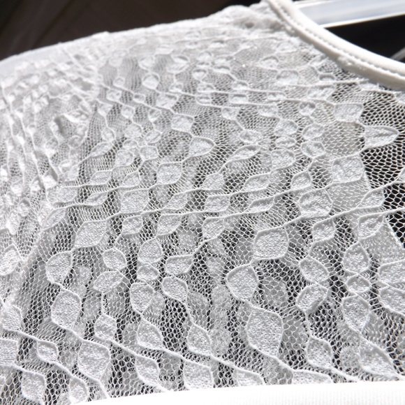 NWT White Calvin Klein Bodycon Mesh Lace MiniDress - Picture 7 of 8